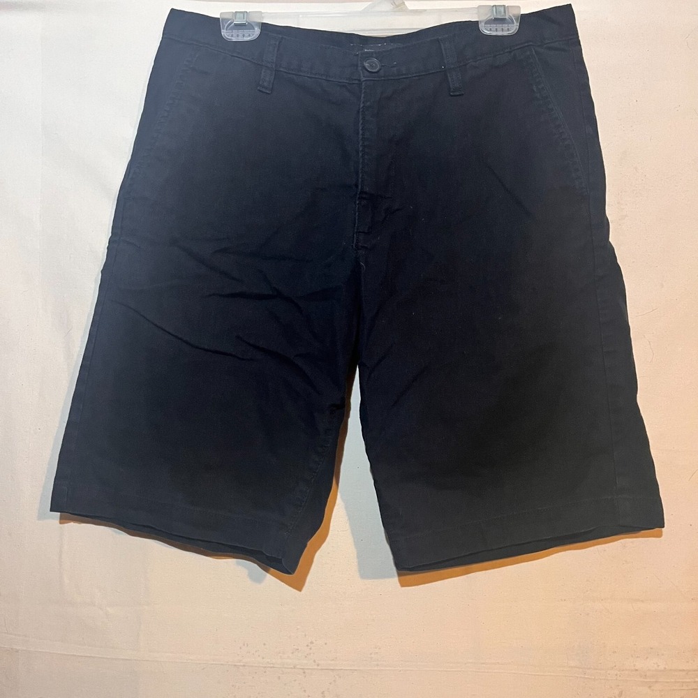 Marc Anthony Black Flex Chino‎ Khaki Style 5 Pocket Shorts Size 32 Men A43